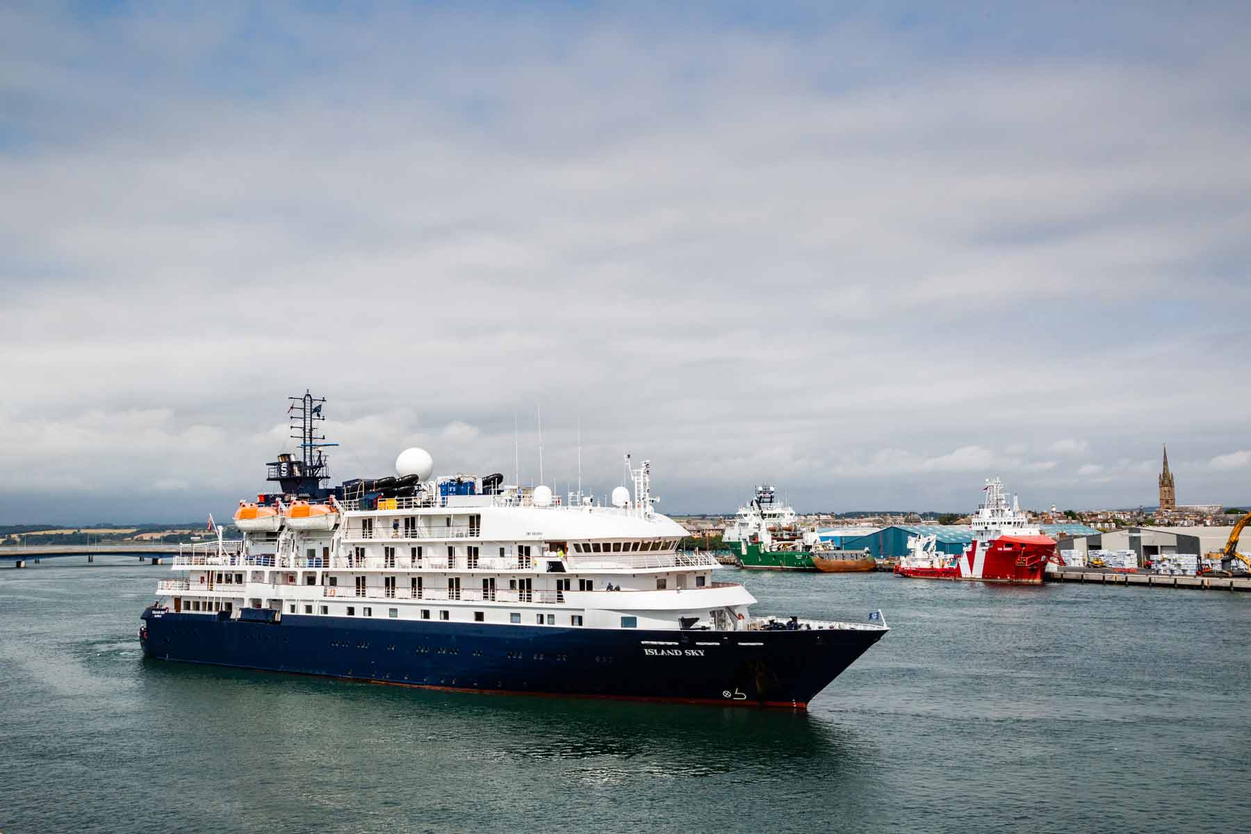 Island Sky Cruise Ship at Montrose Port