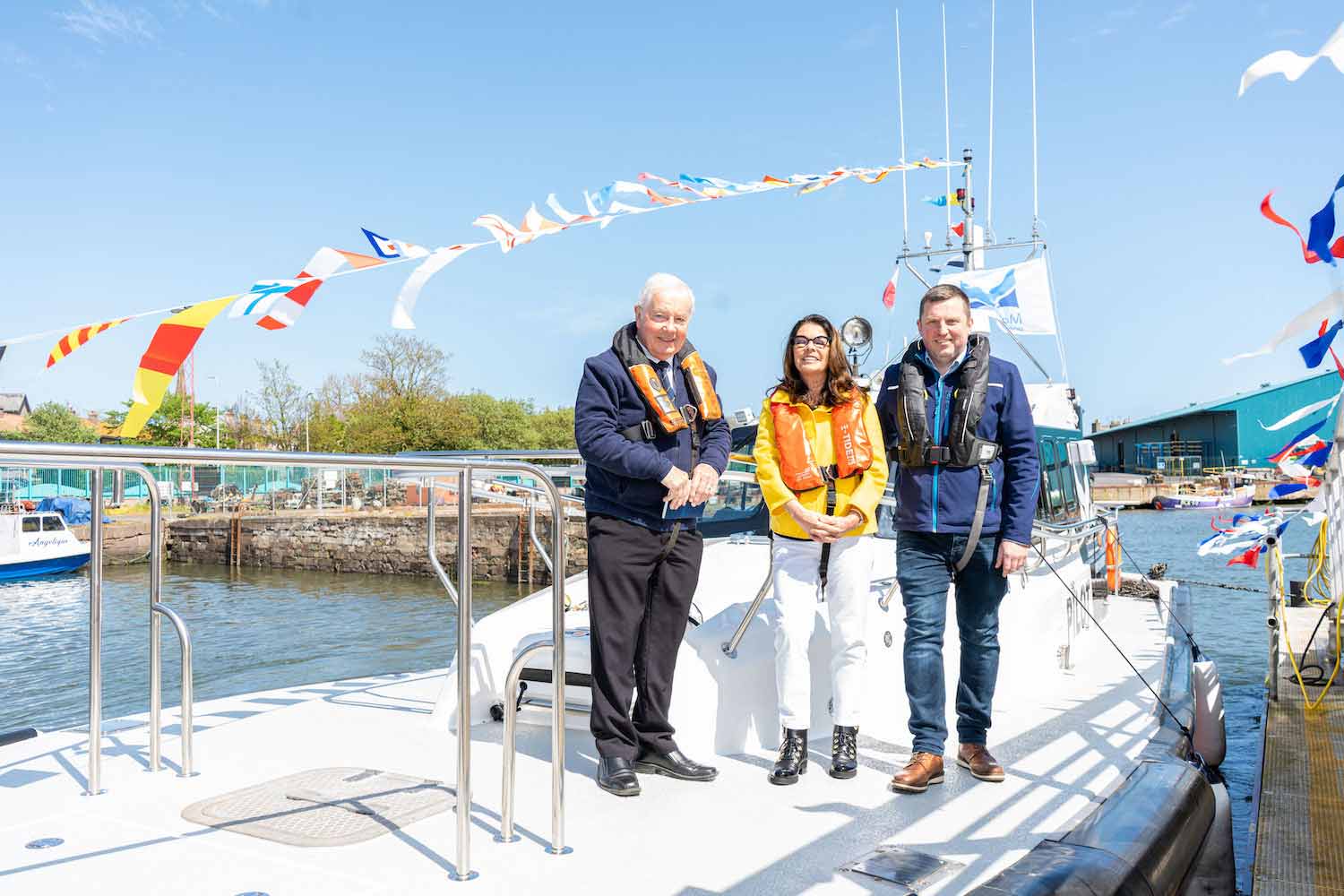 Featured image for “Montrose Port christens £800,000 pilot boat with whisky blessing”