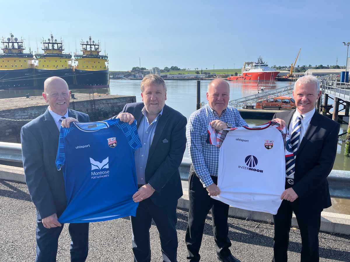 Featured image for “Montrose Port announced as home kit front-of-shirt sponsor for Montrose FC”