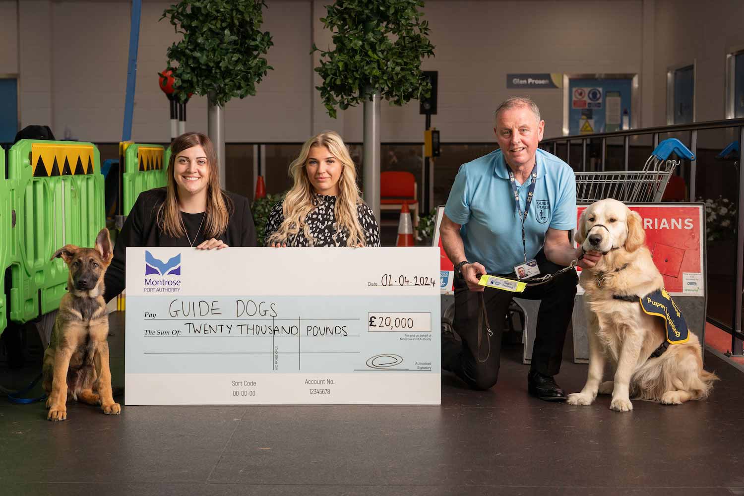 Featured image for “Montrose Port Authority’s £20,000 Donation Empowers Guide Dogs Scotland’s Angus Operations”